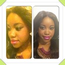 Night out, cat eye and purple lips