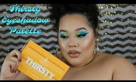Sky Blue + Yellow Cut Crease Makeup Tutorial |Thirsty Eyeshadow Palette