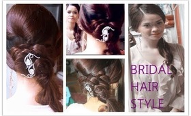 Easy, Wedding Side-Swept Ponytail Hairstyle Updo for Long Hair Tutorial