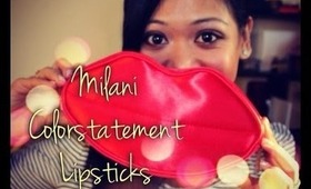 First Impressions: Milani COLORstatement Lipsticks (Oranges & Reds)