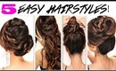 ★5 EASY SUMMER HAIRSTYLES with a TWIST | HOW TO CUTE EVERYDAY HAIR STYLES