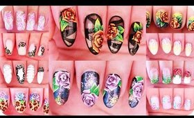 Nail art compilation: Roses ✩ Martina Ek