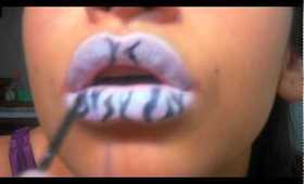 Sexy Zebra Print Lips