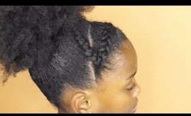Easy Cute Natural Hairstyle For Girls Braided Puff || Vicariously Me