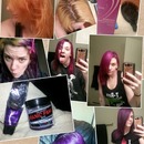 bright purple hair!! 