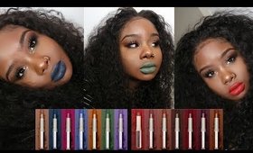 ♡ FENTY BEAUTY MATTEMOISELLE LIPSTICK SWATCHES FOR DARK SKIN!