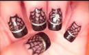 KPoppin' Nails: Halloween Spiderweb Nails
