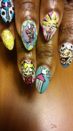 Rug rats inspired hand painted designs by SauceC Nailz