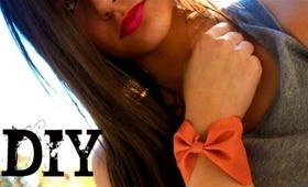 DIY Bow Bracelets: Recycle your old purses!