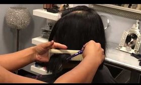 How to cut a Asymmetrical Bob