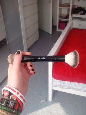 You can use this brush for applying your foundation and for fixing your powder. I got this at the drugstore and it was just 4 Dollars!