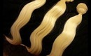 Virgin Brazilian hair (bleach blonde)