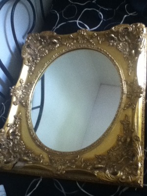 Do you guys have any ideas that I can do to this mirror I hate gold furniture and my room has black furniture. My friend told me what about doing a galaxy DIY print because I have  other galaxy things in my room that are DIY and came out great. Do you think that would be tacky or what? Please any other ideas would be helpful I think plain black would be boring!! Help!!