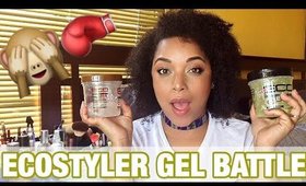 ECOSTYLER BLACK CASTOR & FLAXSEED OIL GEL vs COCONUT GEL  on HIGH POROSITY Natural Hair | MelissaQ