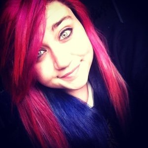 Blue and red hair 