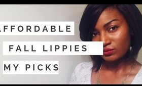 Affordable Fall Lippes: My Picks