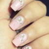 Soft Pink Jewel Nails