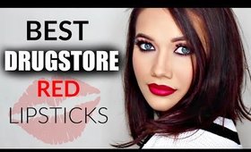 BEST DRUGSTORE RED LIPSTICKS + LIVE SWATCHING!