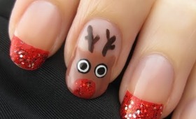 Cute Rudolph Reindeer Nails