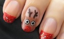 Cute Rudolph Reindeer Nails