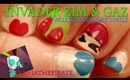 Valentine's Invader Zim Nail Art