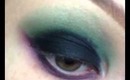 Step by Step Makeup in 15 Seconds: Green and Purple Smokey Eye