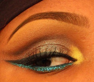 tropical look I created using Blue Brown from Mac.