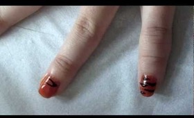 Nail art design - How i do tiger stripes for beginners