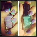 Pastel purple & mint nails 