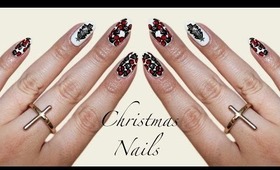 Christmas Nails| Abstract Trees And Holly Berries