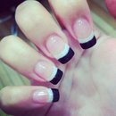 White tips with black French 
