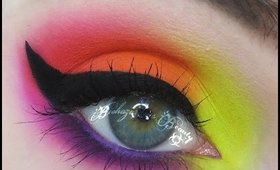 Neon Sunset Makeup Tutorial!!