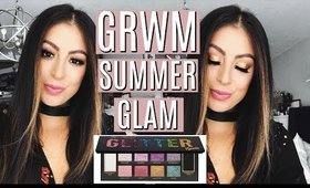 Get Ready with Me: Summer Glam trying new Too faced glitter bomb