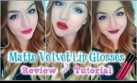 REVIEW & MAKEUP TUTORIAL: MATTE VELVET LIP GLOSSES  | Born Pretty Store