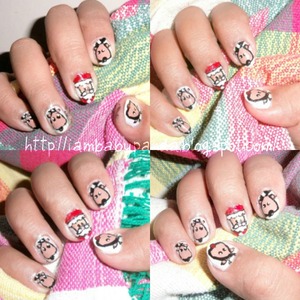 to see how to make it, go to http://iambabypanda.blogspot.com/2011/12/mani-monday-santa-and-reindeer-tutorial.html