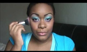 Tutorial: Green & Pink look  using L.A. Colors 3 e/s in Southern Belle &Tiki Punch