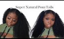 CLIP-IN Invisible Ponytails | Natural Hair Protective Styling !