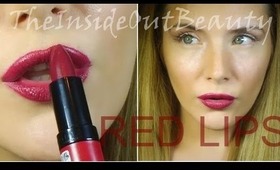 HOWTO: RED LIPS! Lasting Finish Lipstick by Kate Moss + TRICKS | TheInsideOutBeauty.com by Heidi