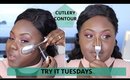 CONTOURING WITH CUTLERY HACK! | TRY IT TUESDAYS