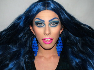 Blue Drag Make Up