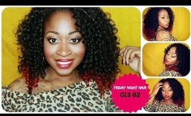 HOLIDAY HAIR: FRIDAY NIGHT HAIR GLS 62  | Curly Red Dip Dyed, Cut & Styled Wig Tutorial