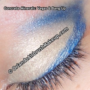 Concrete Minerals swatch on medium tan / olive skin.  Products available at http://www.OrlandoAirbrushMakeup.com, serving the Orlando and Miami markets.