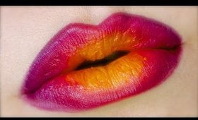 Sunset Ombre Lips ~Drugstore Makeup Tutorial~
