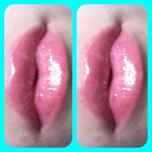 {Sorry for bad photo skills} This matte lipstick glides perfectly on lips! If wanted apply a cream colored gloss.