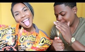 HOT CHEETOS CHALLENGE LITTTTTT!!!!