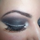 Black Smokey With Silver Glitter Liner