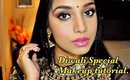 GRWM: Diwali special pink & gold Indian makeup tutorial.