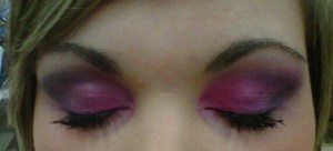 A look using pinks and purples.