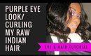 Purple Eye Shadow and Curling Raw Indian Hair-@glamhousetv @glamhouseglinda