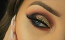 Gold Glitter Summer Smokey Eye | Coral Lip | Eimear McElheron